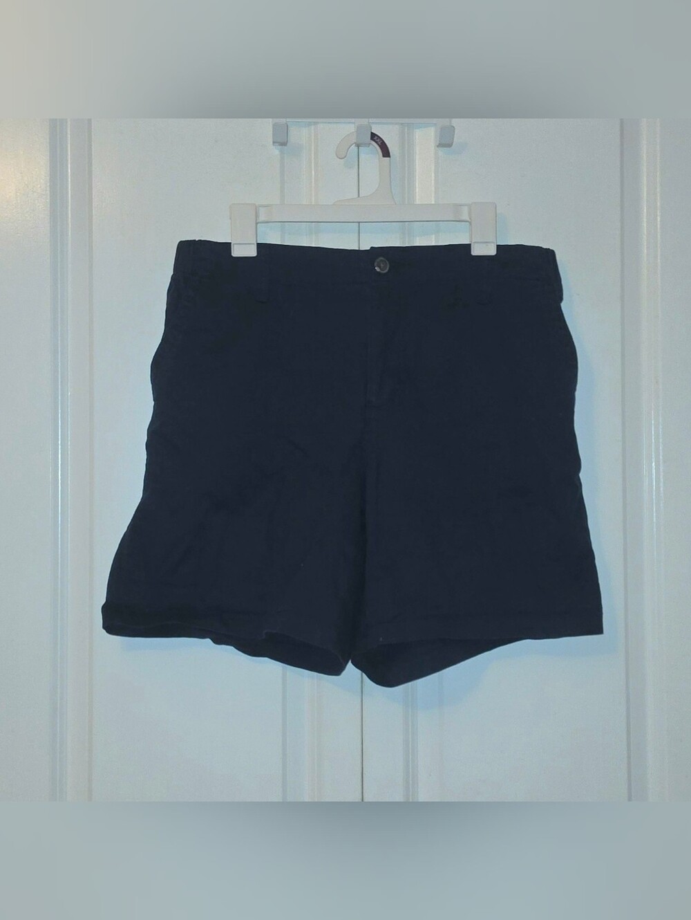 Old Navy Shorts Size Large Dark Blue Button up and Zip Belt Loops & Pockets